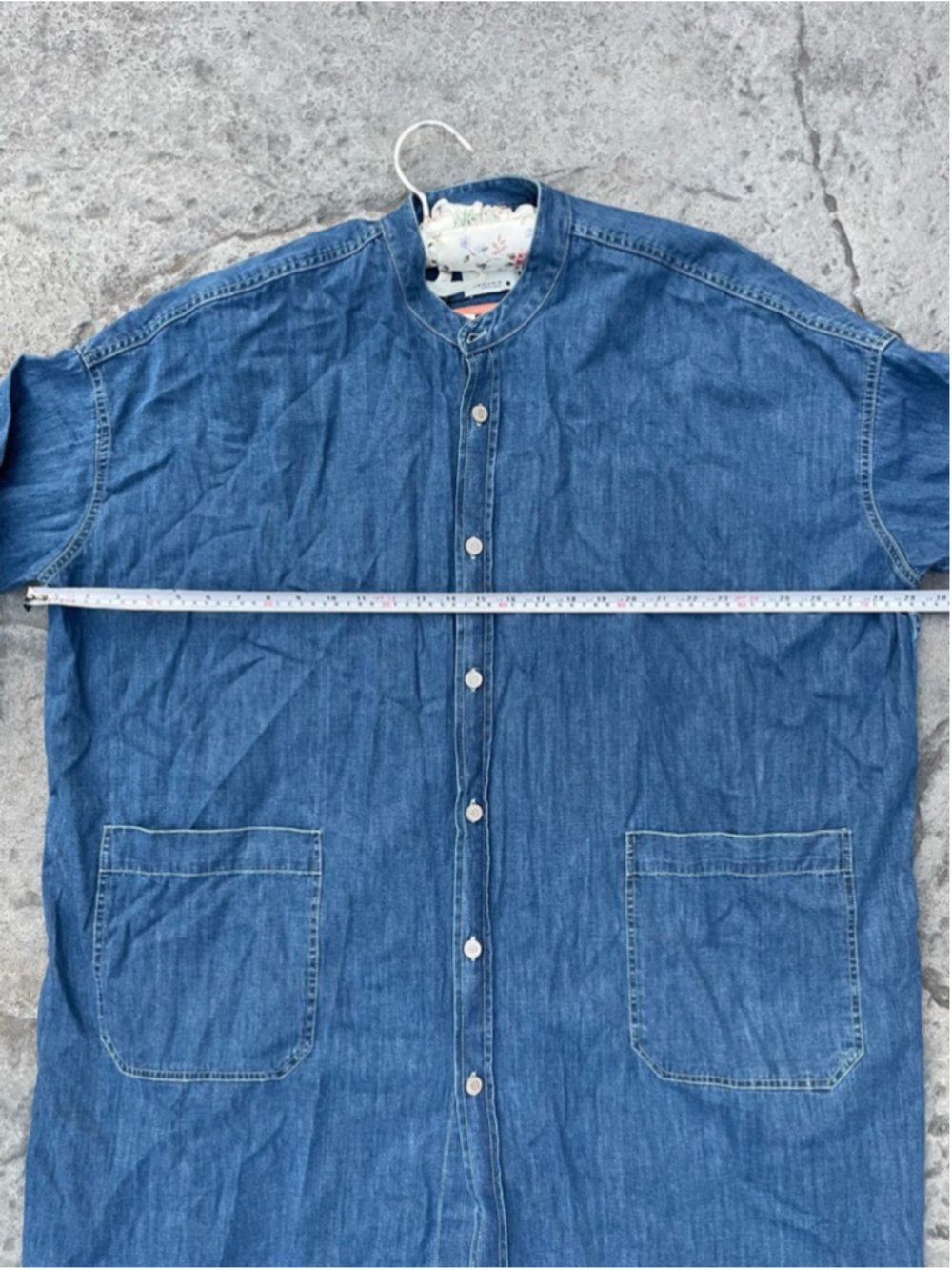 Zara 90s Collection Denim Coat Dress Oversized Shacket Blue Relaxed Fit NWT - Picture 6 of 10